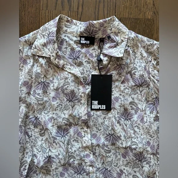 NWT The Kooples Button Down Blouse Size 0